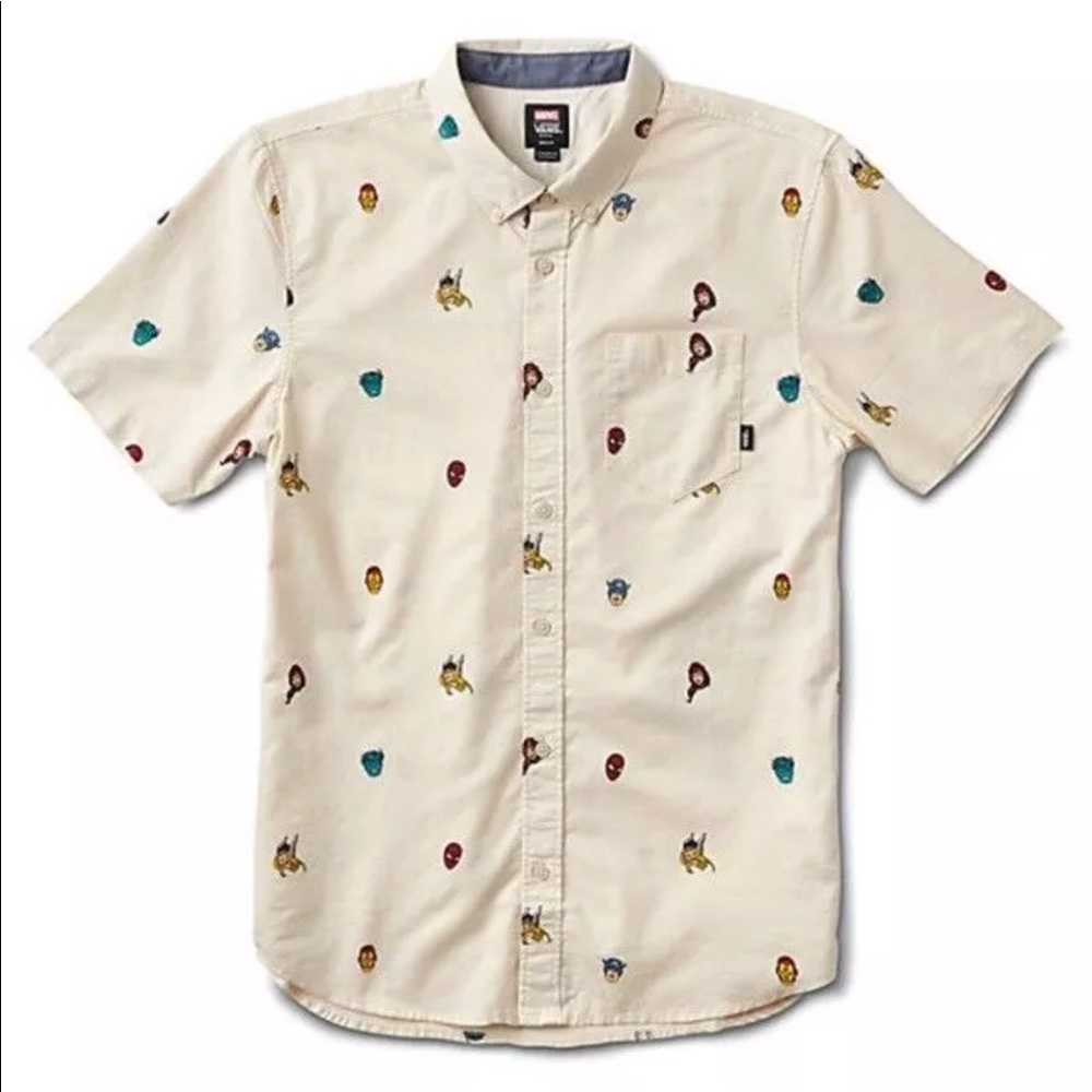 Vans X Marvel Houser Hero Button Up Top Men Rare